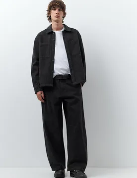 Straight-Leg Trousers With Seams (Size: ) - Pull&bear - FashionsVida