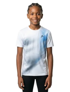 Topspin Short Sleeve T-shirt Navy / Print Vision 176 cm - Head Racket - FashionsVida
