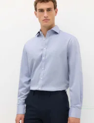 Regular Fit Ultimate Non Iron Cotton Textured Shirt Blue male