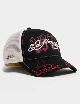 Logo Trucker Cap - Damen, Schwarz - female - Size: One Size - Ed hardy - FashionsVida