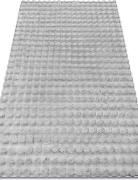 Teppiche Teppich Bubble Silber 21 Imitation Von Kaninchenfe 80x150 Cm 80x150 Cm