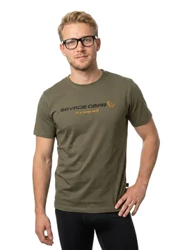 Sg4 Logo Short Sleeve T-shirt Loden Green XL Men - Savage Gear - FashionsVida