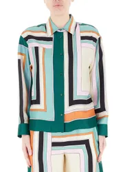 Camicia in seta VERDE 46