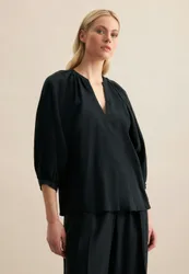 Shirtbluse Uni Schwarz 38