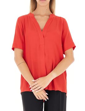 LINKS Blusa scollo a V ROSSO 46