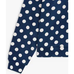 Sudadera de mujer con cuello redondo y estampado de lunares