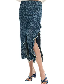 Desigual Damen Rock Blau 509503