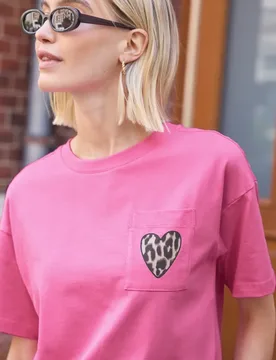 Street One T-Shirt mit Rundhals und Brusttasche female Pink - Street One Studio - FashionsVida