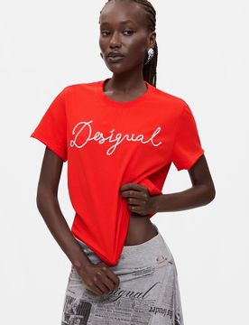 T-shirt 100 % coton, , Coton, Rouge, XS