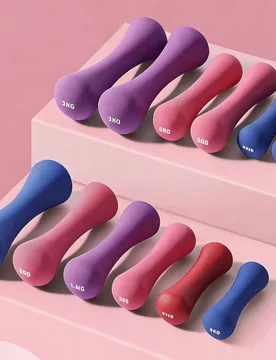 Mancuerna sólida recubierta de nailon para fitness en el hogar, antideslizante y duradera, adecuada para hombres, mujeres, adolescentes, trabajadores - Shein - FashionsVida