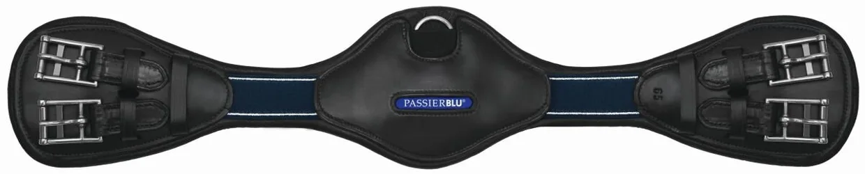 Ledersattelgurt BLU WAVE schwarz 55 cm