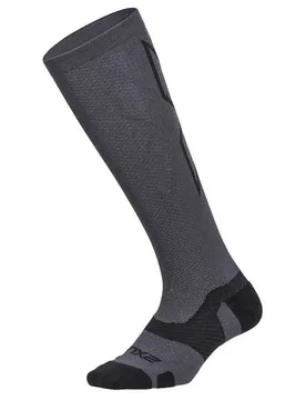 Vectr Light Cushion 30- Long Socks 37 Cm Titanium / Black EU 38-41 1/2 Men,Women - 2XU - FashionsVida