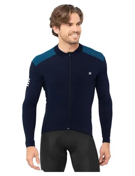 Maglia A Maniche Lunghe M Cubilla Blue - Siroko - FashionsVida