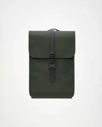 Puffed Backpack Mini verde militare in tessuto impermeabile