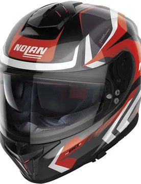 Casco Moto Integrale N80-8 RUMBLE N-Com 059 Nero Rosso taglia XL - Nolan - FashionsVida