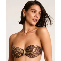 Top de bikini de mujer, bandeau con aro, colección utopía