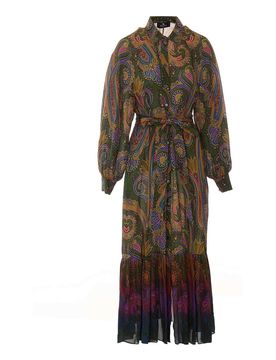 Etro abito lungo multicolor