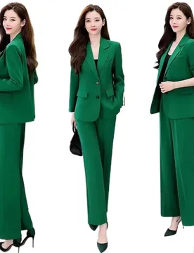Women's Fashion Professional Suit Korean Elegant Spring Autumn New Casual Blazers Coat + Pants Two-piece Set Femlae Clothing - Aliexpress - FashionsVida