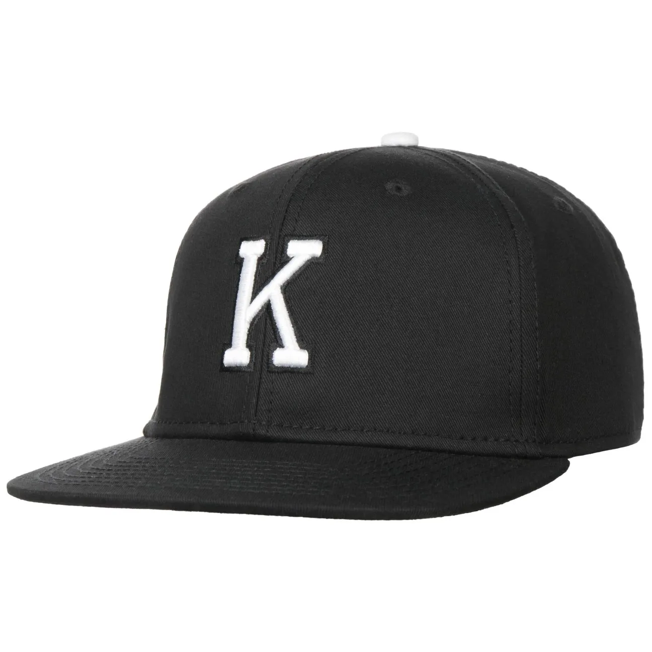 K Letter Snapback Cap - black - Size: One Size - Hatshopping.co.uk - FashionsVida