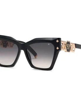 Occhiali Da Sole Da Donna Spp175s Plein Icon Edge Shiny Black Smoke Gradient/CAT3