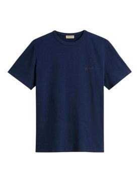 T-Shirt In Puro Cotone Fiammato Blu