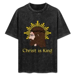 Christ is King T-Shirt Plus Size Simple Casual Top