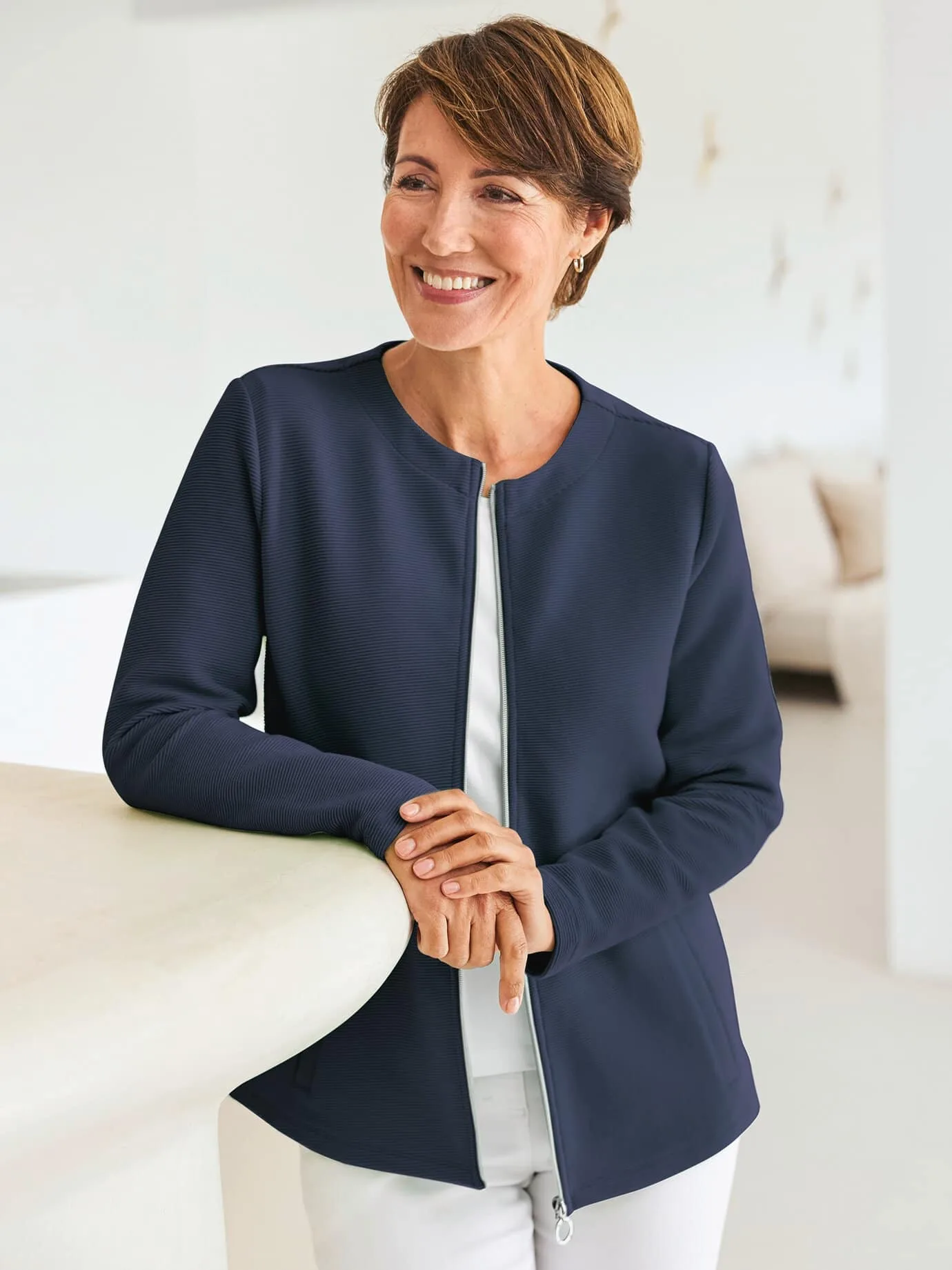 Jersey Cardigan - marine - female - Size: 42 - Avena - FashionsVida
