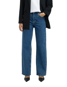 Jeans A Vita Alta Bea Kori Wide Leg Medium Blue Denim / 203 26