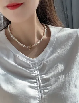 Mm Baroque Freshwater Pearl Necklaces for Women OT Buckle 40cm Female Collarbone Necklaces Jewelry Gift - Aliexpress - FashionsVida