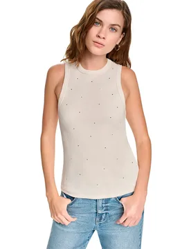 Débardeur Dw5900323 Eggnog / Clear Beige L - DKNY - FashionsVida