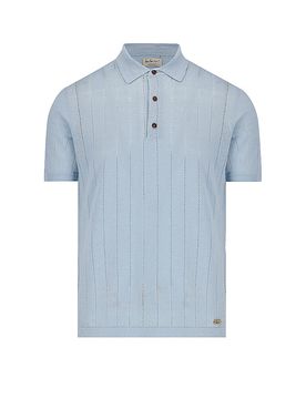 Trachtenpoloshirt LUVIC hellblau M herren