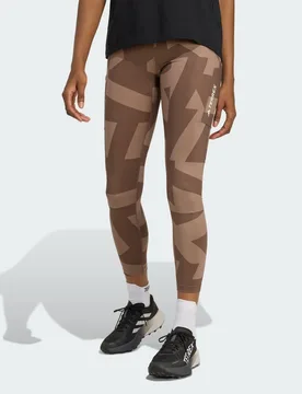 Leggings Terrex Multi Printed 44 Trace Brown / Earth Strata - Adidas - FashionsVida