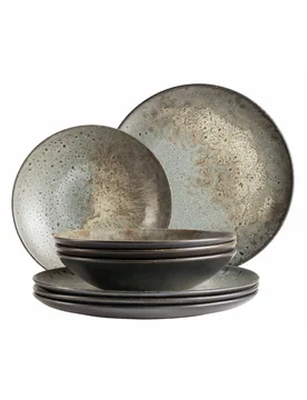 Mäser Teller Set, Steinzeug Carellia - Maser - FashionsVida