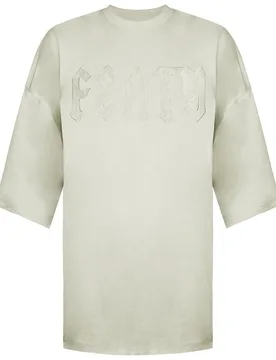 X Rihanna Fenty Oversized Womens Vanilla T-Shirt - Cream Cotton - Size 8 Uk - Puma - FashionsVida