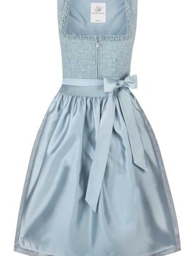 Dirndl Lunara (rauchblau, Gr. 48) von Heimatgwand für Damen, Mieder: 100% Polyester, Rock: 42% Baumwolle, 58% Polyester
