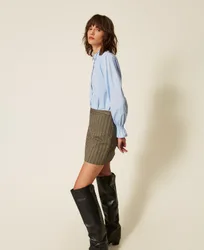 Chemise en popeline avec volants