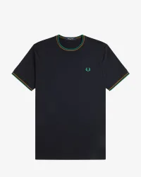 Mens T-Shirt In Black Cotton - Size Medium