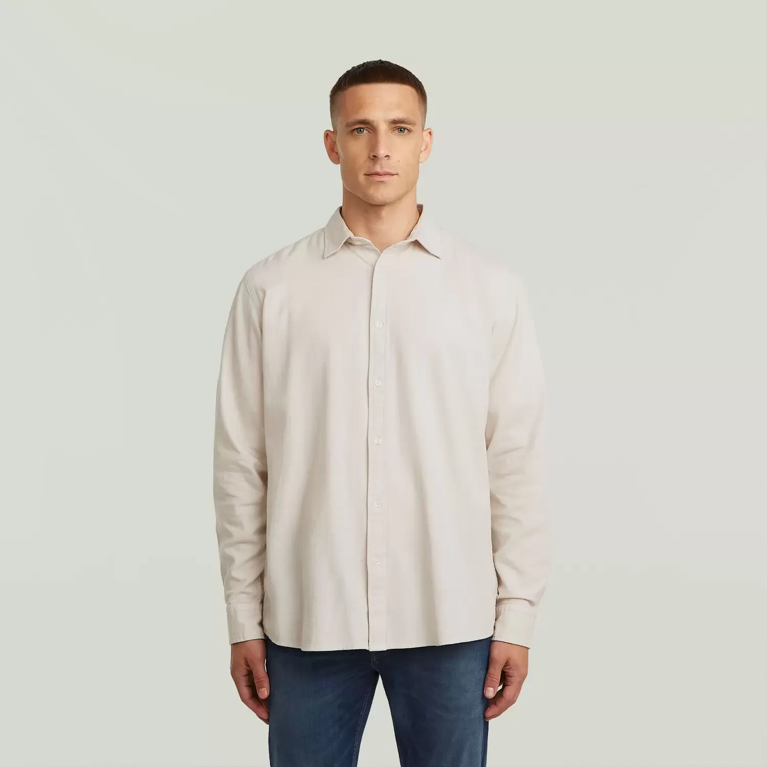 XXL Clean Regular Shirt l-s male - XXL - FashionsVida
