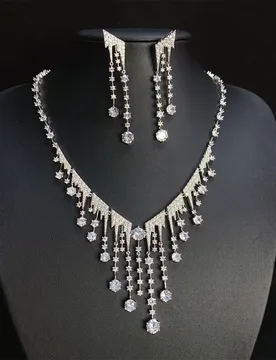 HIBRIDE Saudi Arabia summer new burst flash tassel full star ladies jewellery necklace earrings set prom event wedding S-720 - Aliexpress - FashionsVida