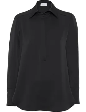 Blusa de mujer fluida con botonadura oculta - Mirto - FashionsVida