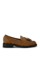 Lavoro Loafer' Suede Flats - Tan - Size: 6