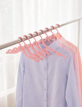 Grucce pieghevoli per bucato 5 pack - rosa pastello