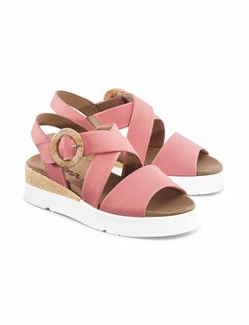Hallux-Klettsandale Keilabsatz - Rosé-Apricot - female - Size: 37