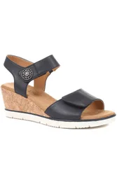 Women's Adjustable Wedge Sandals in Navy Size: 6 - Navy - Size: 6