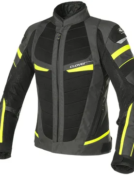 Giacca Moto RAINJET 2 WP MESH Nero grigio Giallo taglia S - Clover - FashionsVida