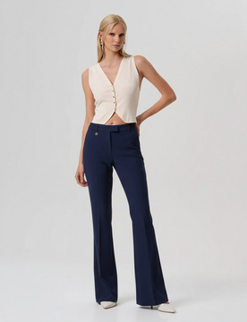 Pantalone a zampa donna darkblue