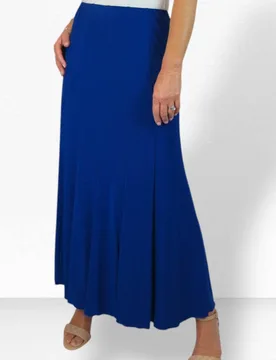 Panelled 38" Elastic Waist Maxi Skirt - Royal - Size: 18-20 - Paulo Due - FashionsVida