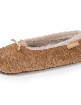 Chaussons ballerines texturés Camel camel 35/36