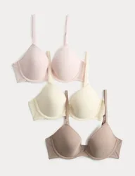 Pack Wired Plunge Bras (A-E) Pink Mix female