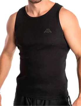 Carsenac camiseta tirantes hombre Negro (S) - Kappa - FashionsVida